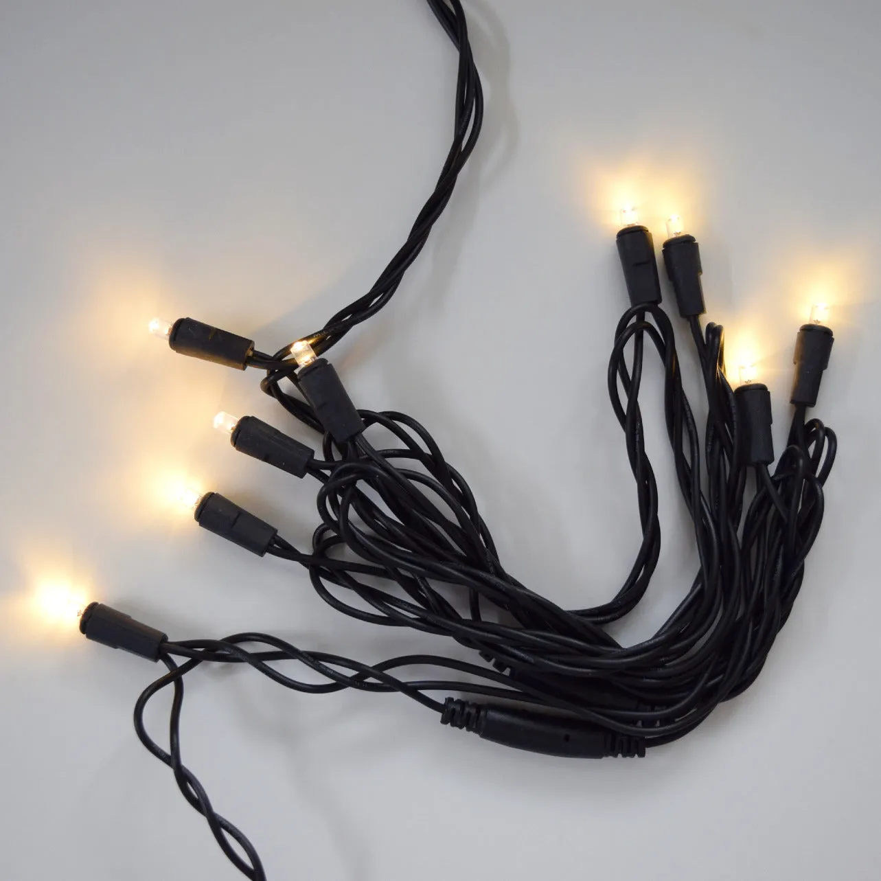 10 Indoor LED Mini String Lights, 8.35 FT Black Cord