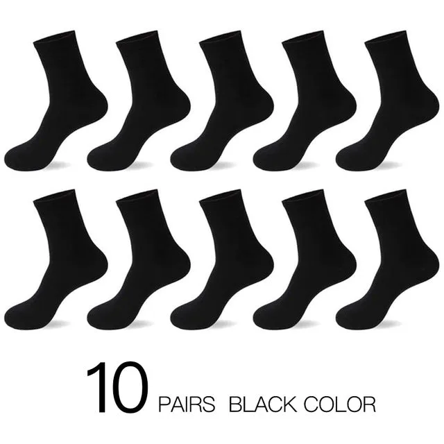 10 Pairs / Lot Men's Breathable Cotton Socks -US size(7-12)