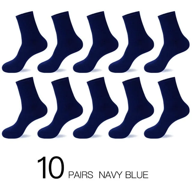 10 Pairs / Lot Men's Breathable Cotton Socks -US size(7-12)