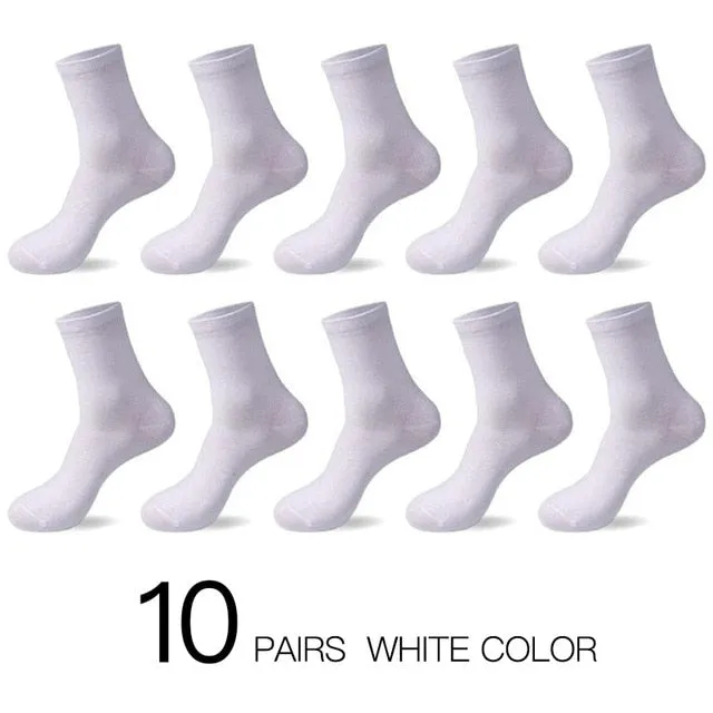 10 Pairs / Lot Men's Breathable Cotton Socks -US size(7-12)