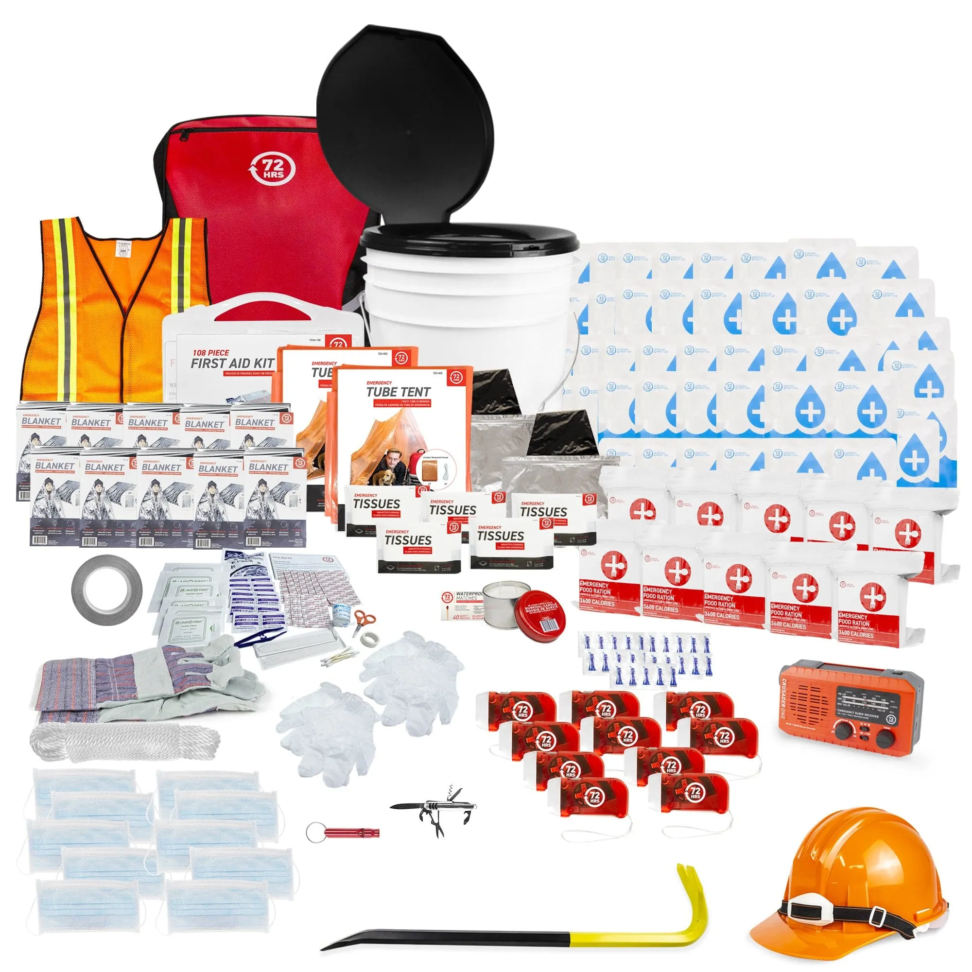 10 Person Deluxe Emergency Earthquake Group Kit