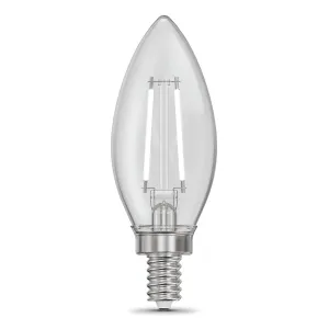 2.2W (25W Replacement) Daylight (5000K) E12 Base B10 Torpedo Tip Dimmable White Filament LED Bulb (3-Pack)