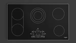 36" RADIANT COOKTOP WITH BRUSHED ALUMINUM TRIM