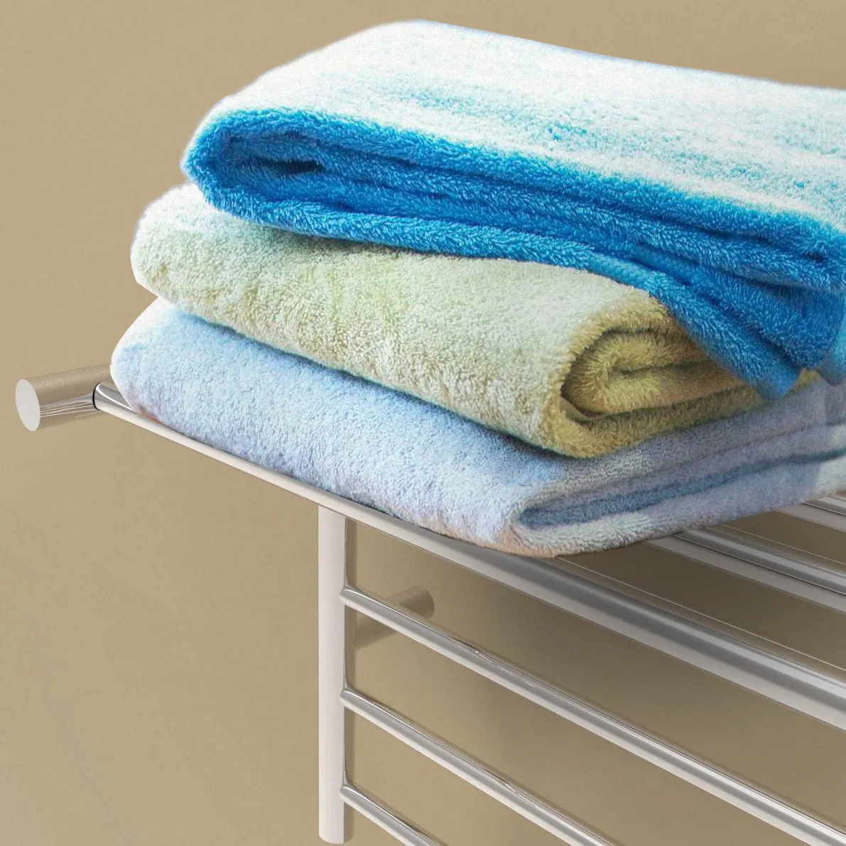 Amba RSH-P Radiant Shelf Hardwired   Plug-in Combo 8 Bar Towel Warmer in Polished