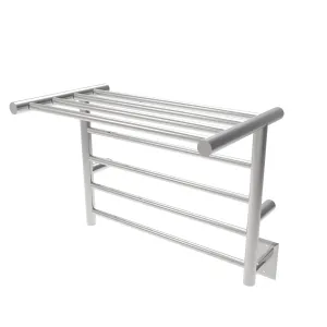 Amba RSH-P Radiant Shelf Hardwired   Plug-in Combo 8 Bar Towel Warmer in Polished