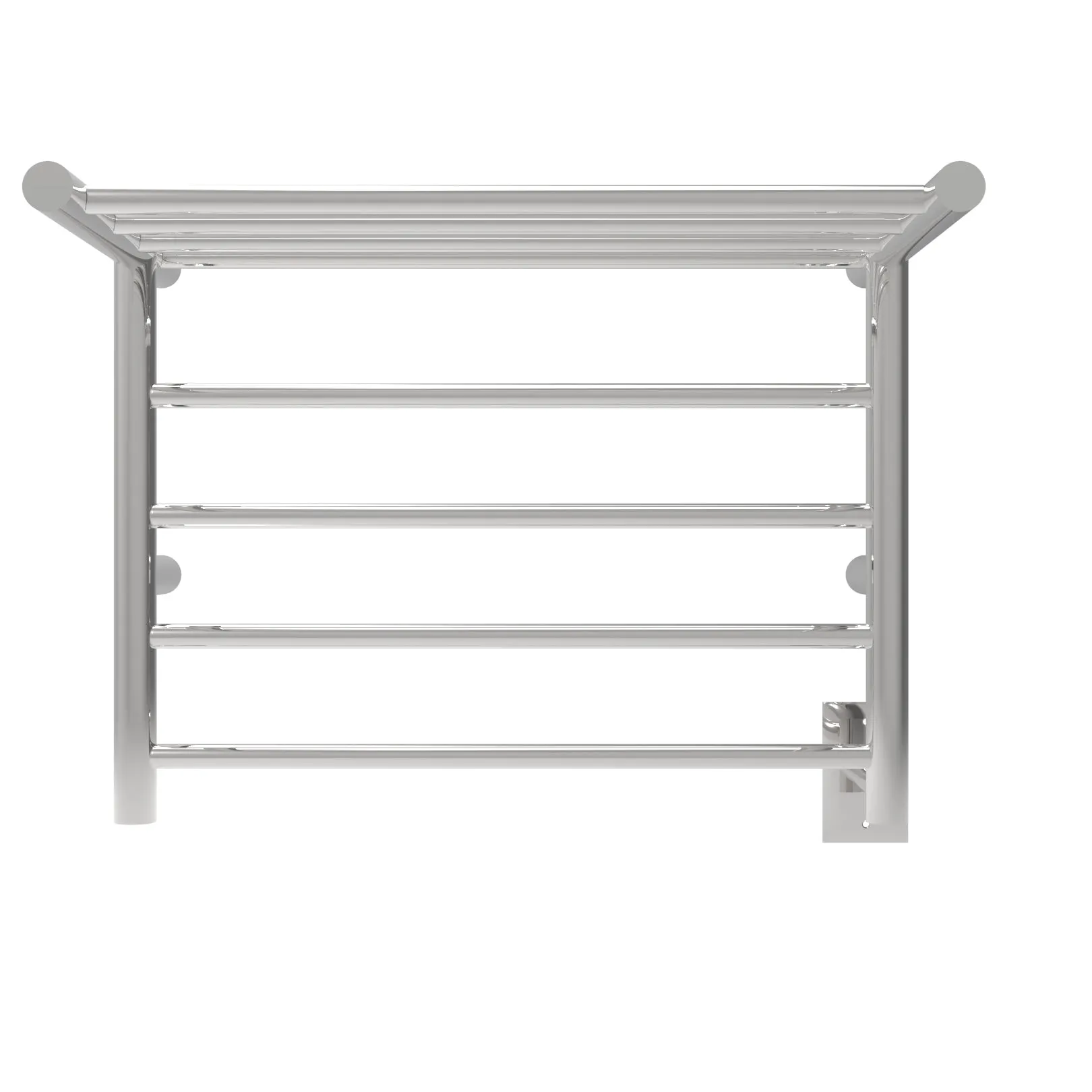 Amba RSH-P Radiant Shelf Hardwired   Plug-in Combo 8 Bar Towel Warmer in Polished