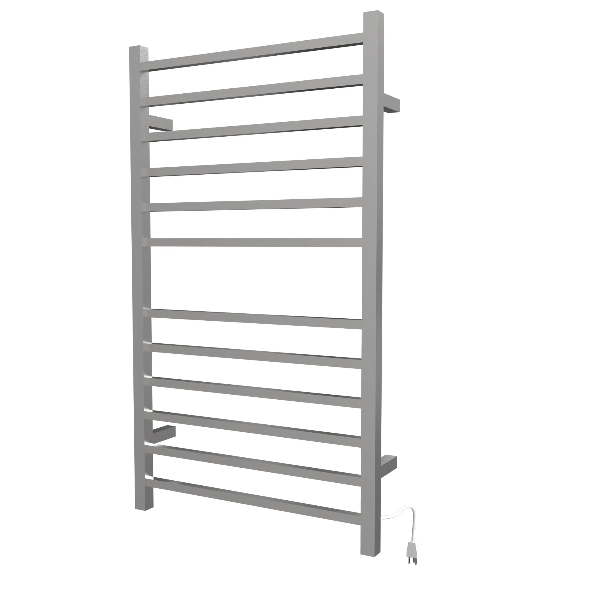 Amba RSWHL-B Radiant Large Square Hardwired   Plug-in Combo 12 Bar Towel Warmer in Brushed