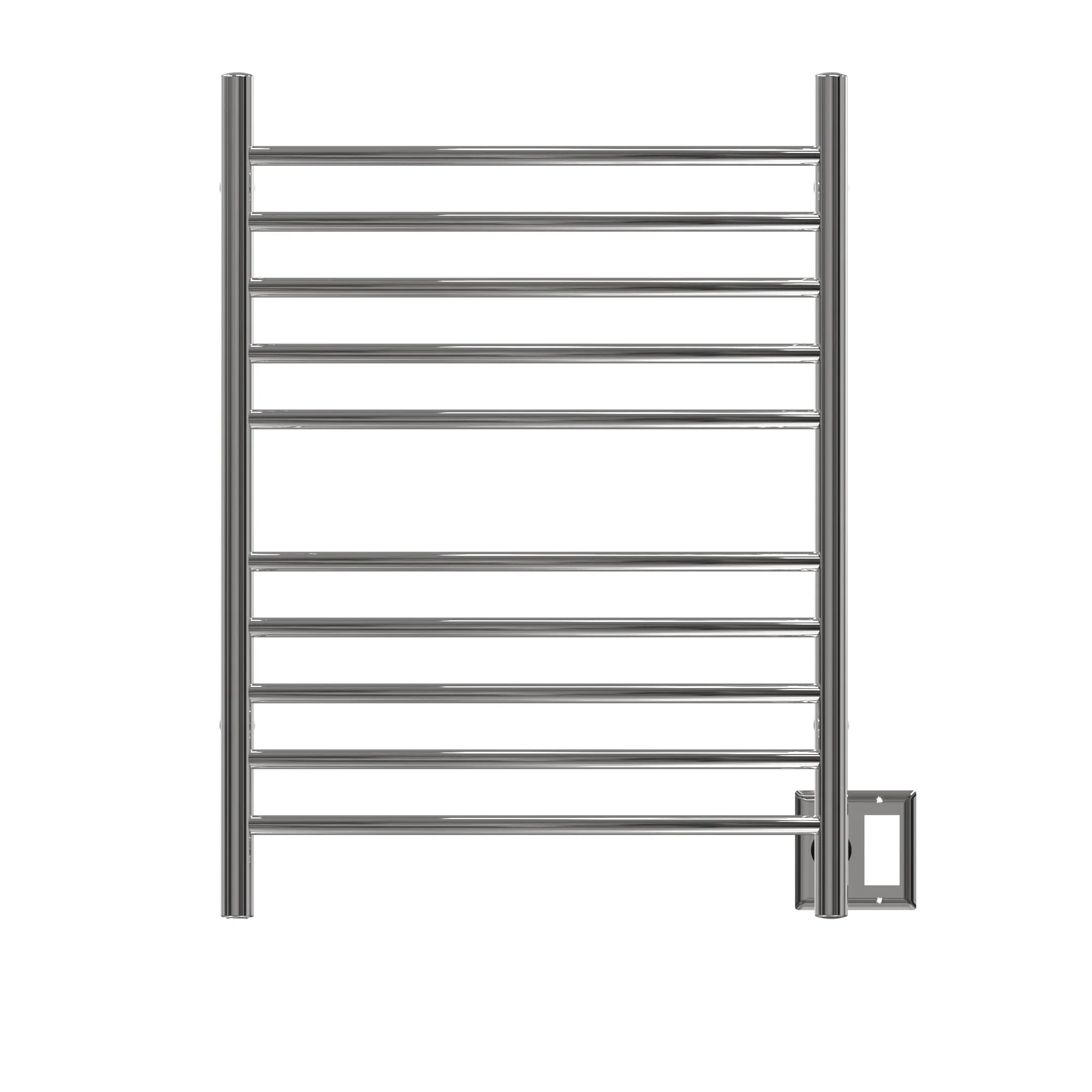 Amba RWH-CP Radiant Hardwired   Plug-in Combo Curved 10 Bar Towel Warmer in Polished