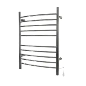 Amba RWH-CP Radiant Hardwired   Plug-in Combo Curved 10 Bar Towel Warmer in Polished