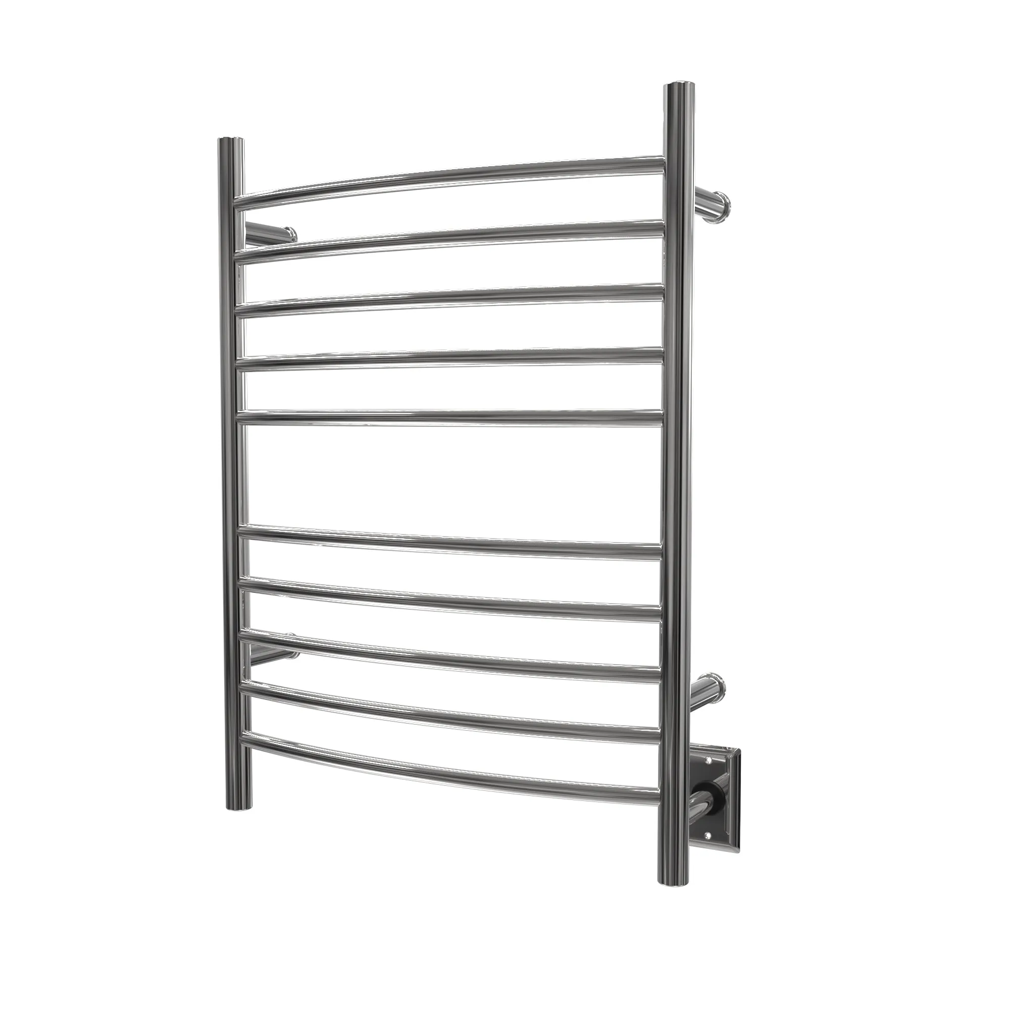 Amba RWH-CP Radiant Hardwired   Plug-in Combo Curved 10 Bar Towel Warmer in Polished