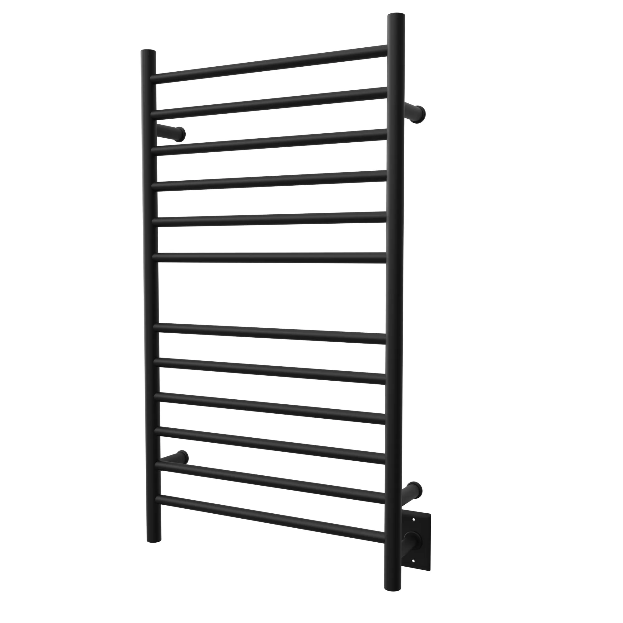 Amba RWHL-SMB Radiant Large Hardwired   Plug-in Combo Straight 12 Bar Towel Warmer in Matte Black