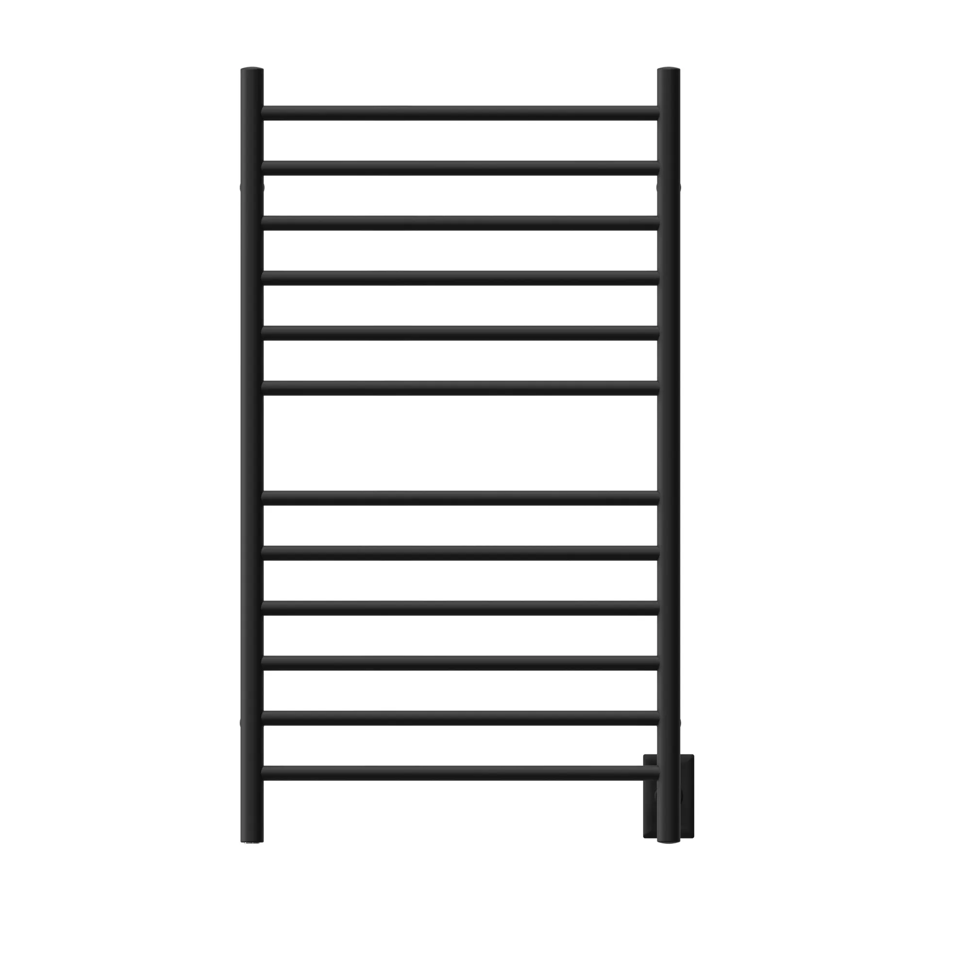 Amba RWHL-SMB Radiant Large Hardwired   Plug-in Combo Straight 12 Bar Towel Warmer in Matte Black