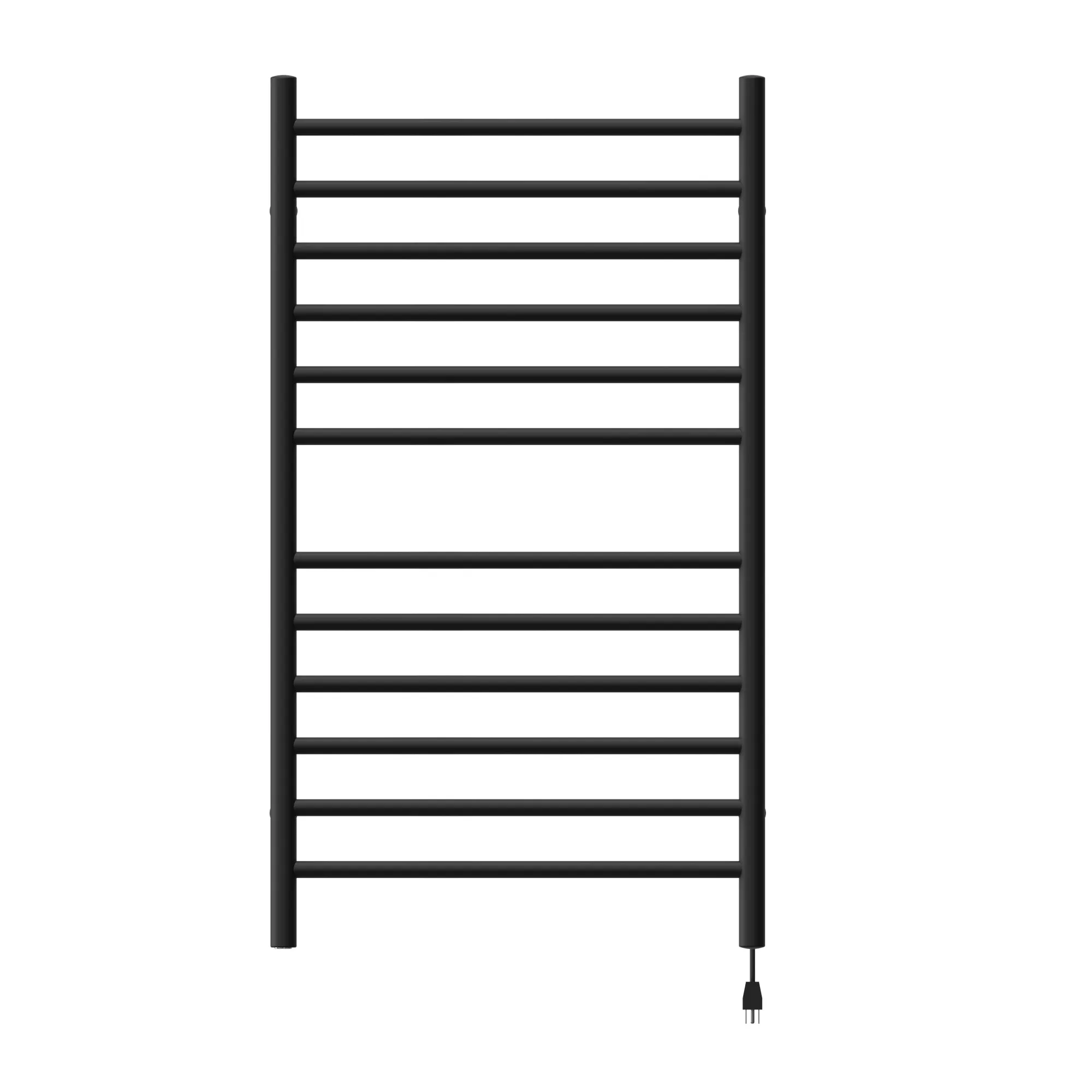 Amba RWHL-SMB Radiant Large Hardwired   Plug-in Combo Straight 12 Bar Towel Warmer in Matte Black