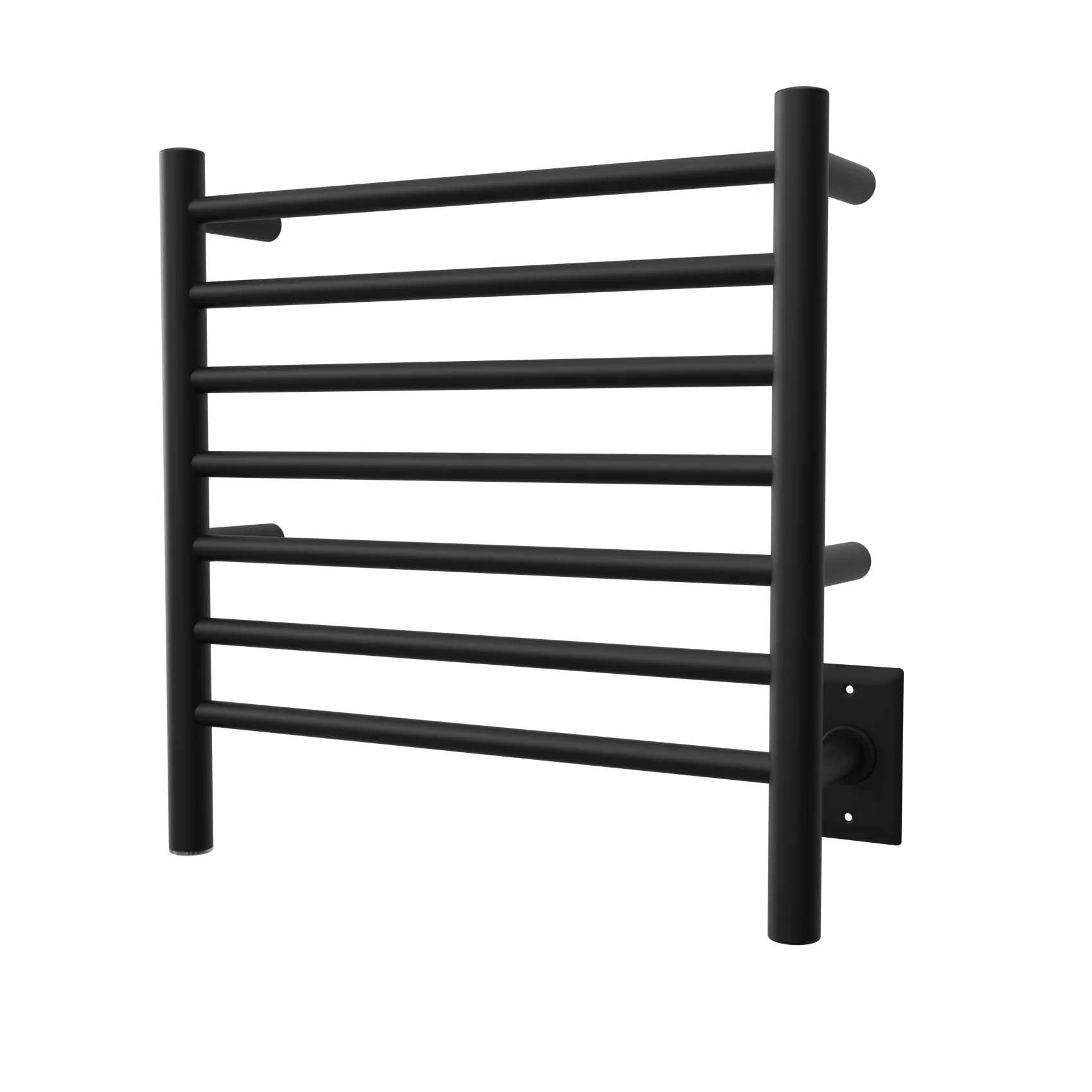 Amba RWHS-SMB Radiant Small Hardwired   Plug-in Combo 7 Bar Towel Warmer in Matte Black