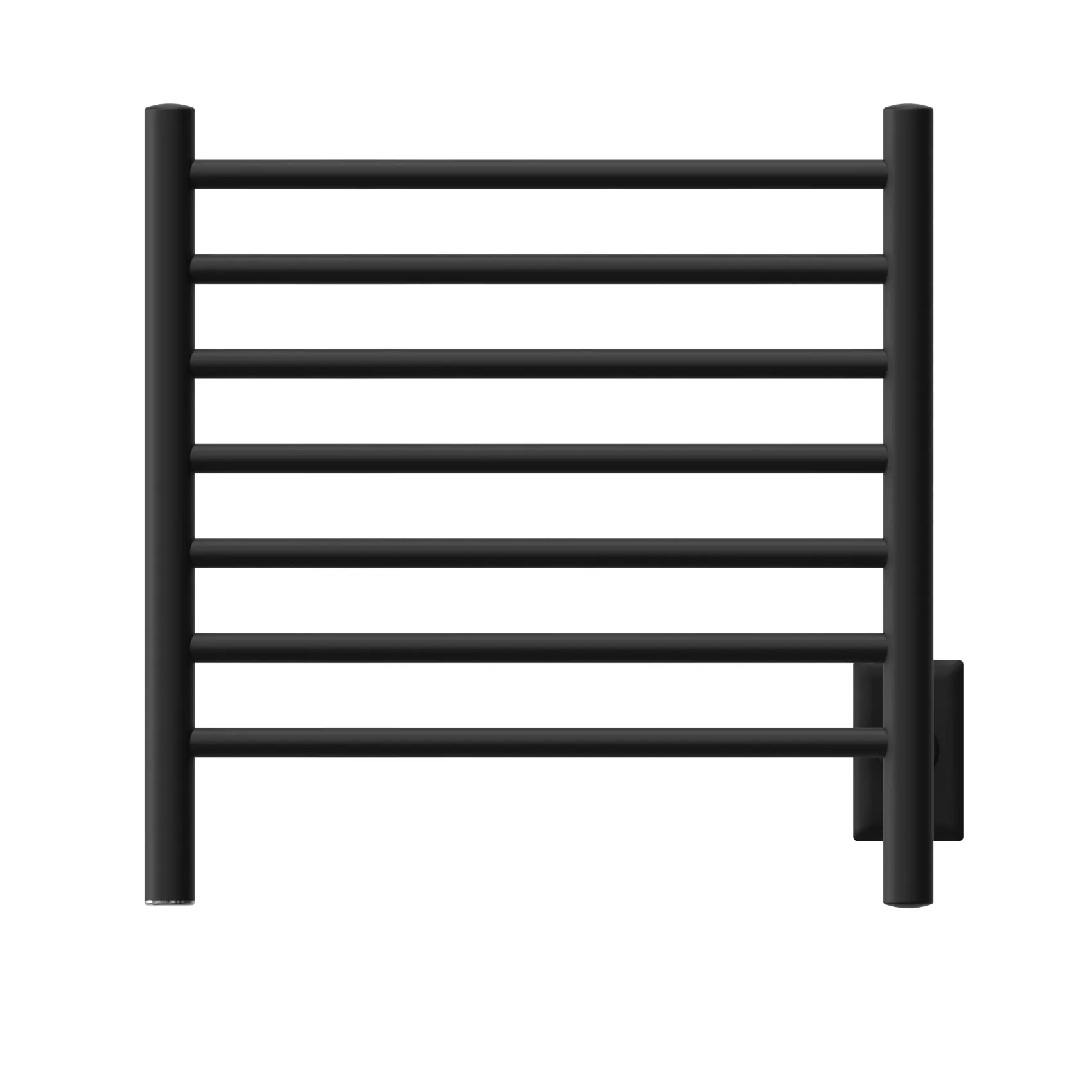 Amba RWHS-SMB Radiant Small Hardwired   Plug-in Combo 7 Bar Towel Warmer in Matte Black