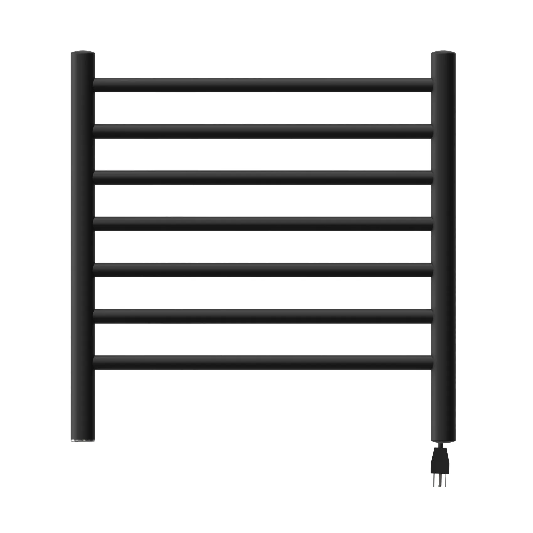 Amba RWHS-SMB Radiant Small Hardwired   Plug-in Combo 7 Bar Towel Warmer in Matte Black