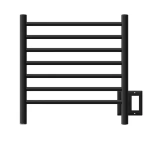 Amba RWHS-SMB Radiant Small Hardwired   Plug-in Combo 7 Bar Towel Warmer in Matte Black