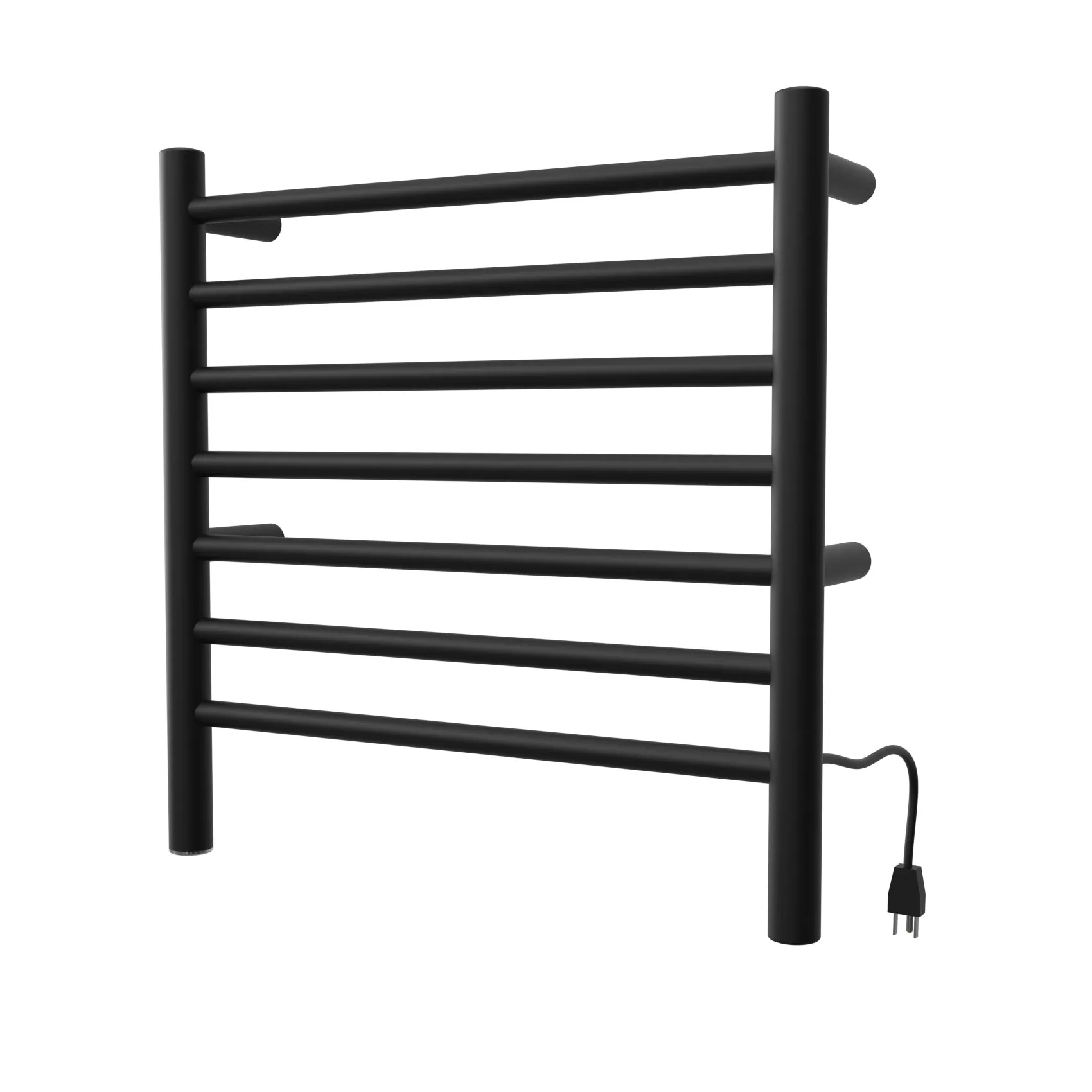 Amba RWHS-SMB Radiant Small Hardwired   Plug-in Combo 7 Bar Towel Warmer in Matte Black