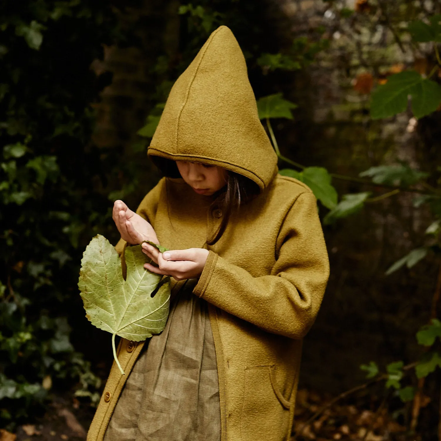 Baby & Kids Boiled Merino Wool Pixie Jacket - Gold