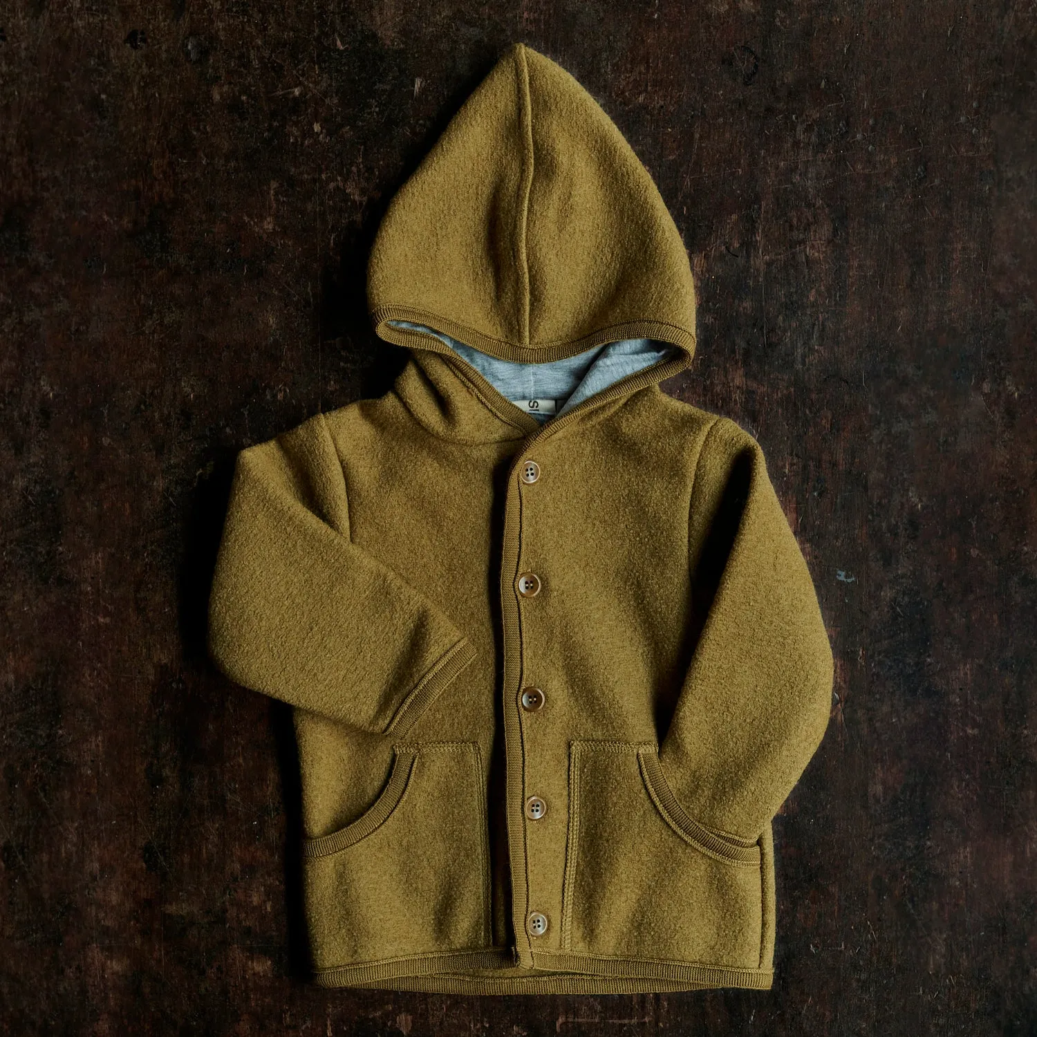 Baby & Kids Boiled Merino Wool Pixie Jacket - Gold