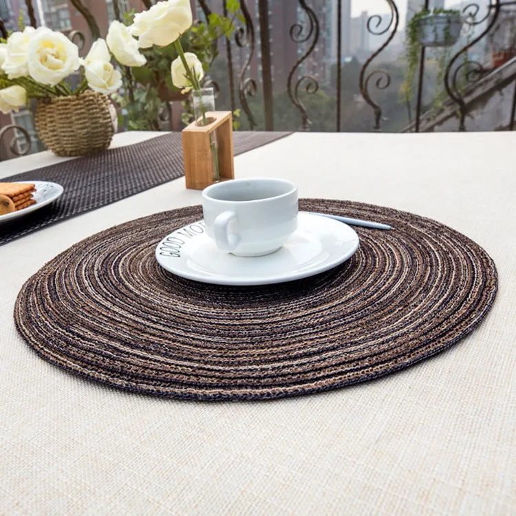 Dining Table Mat Cotton Yarn Western-Style Place round Mats