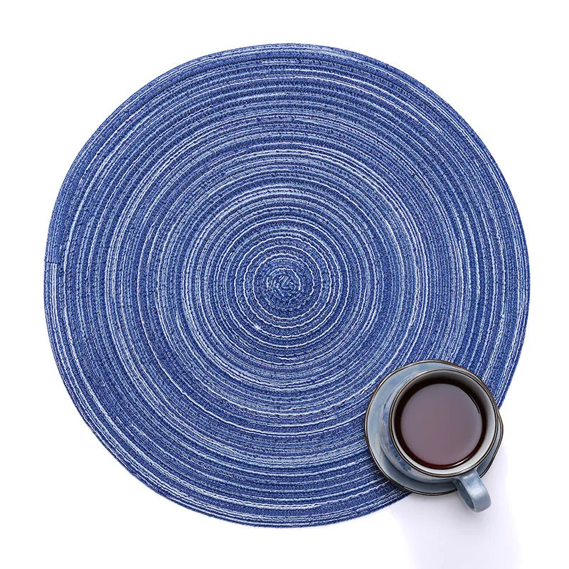 Dining Table Mat Cotton Yarn Western-Style Place round Mats