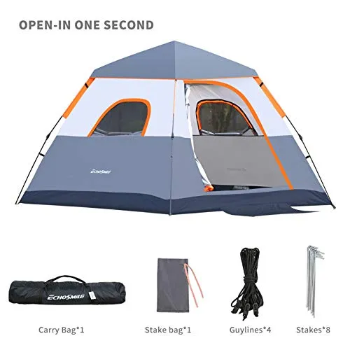 EchoSmile Camping Instant Tent, 8 Person Pop Up Tent