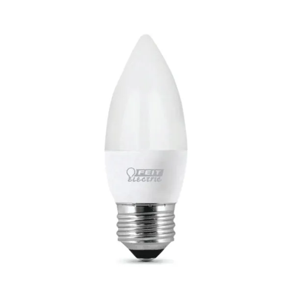 Feit Electric ETF40/10KLED/3 LED Lamp, Specialty, Torpedo Tip Lamp, 40 W Equivalent, E26 Lamp Base, Dimmable, White