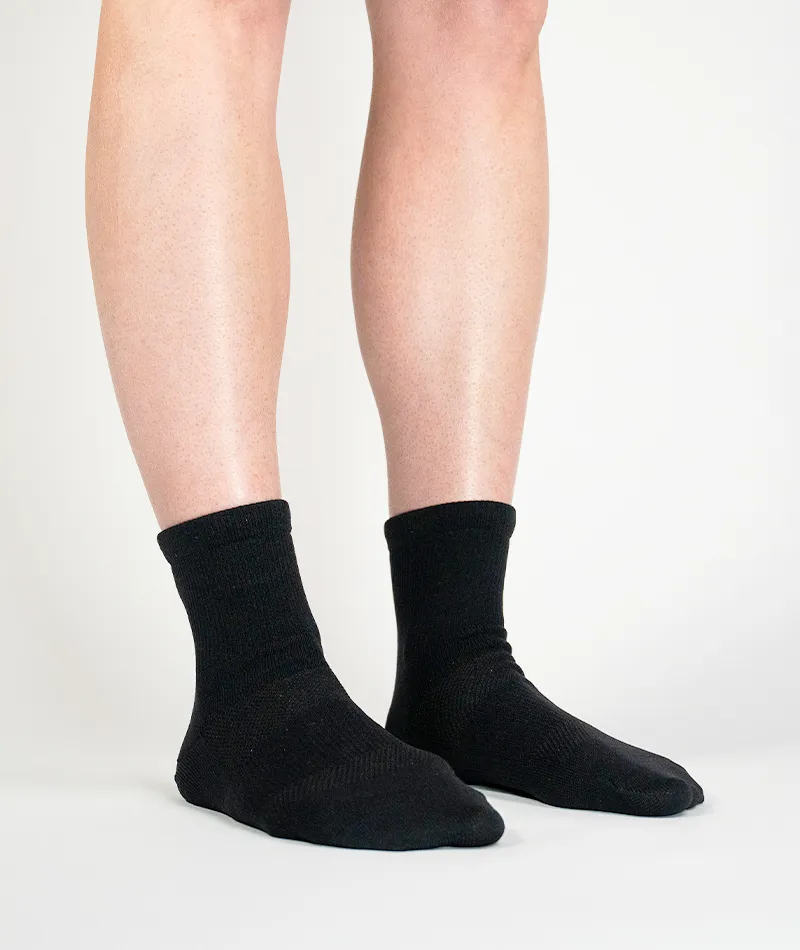 Flagship Quarter Socks Black 6-Pack