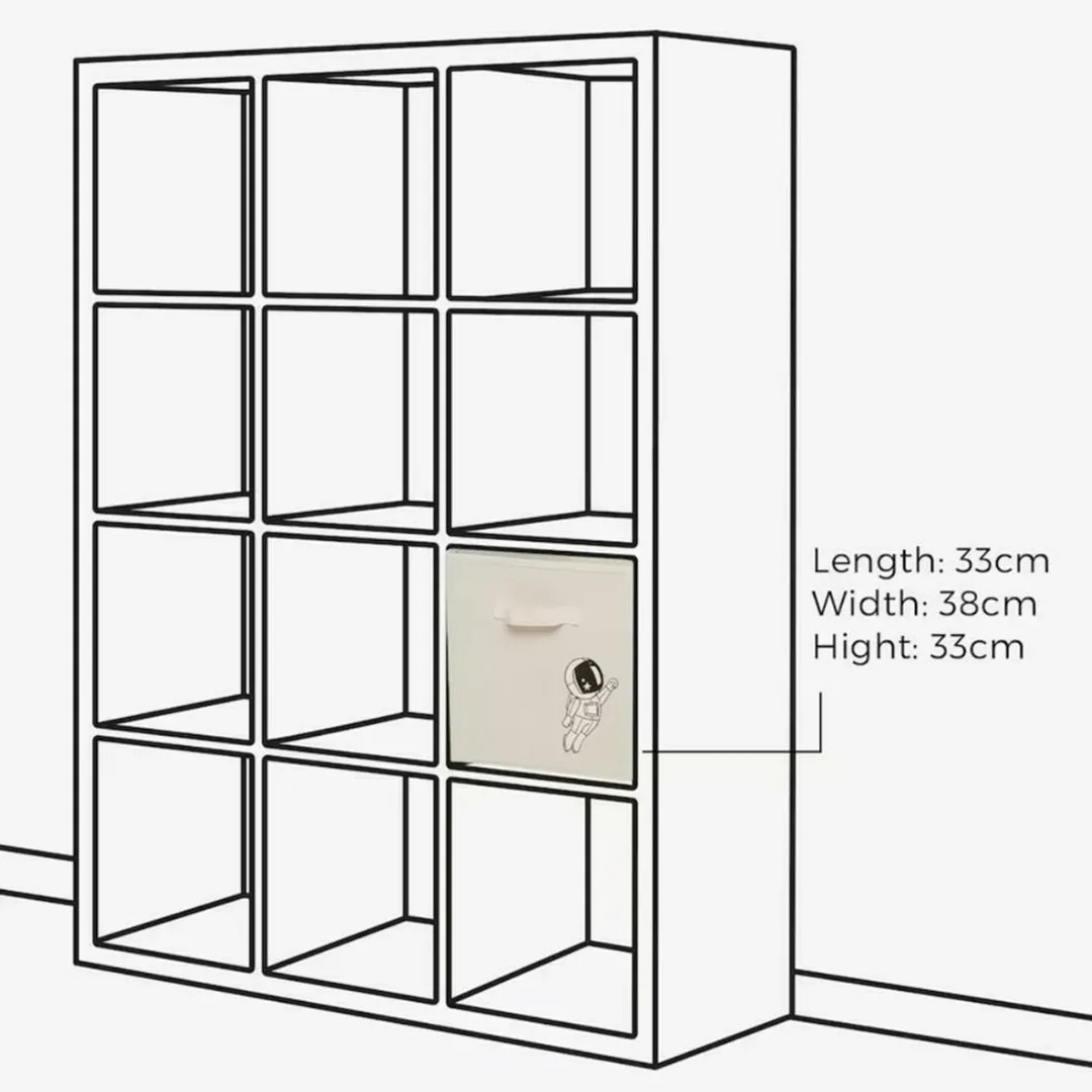 Foldable Material Children's Storage Box - 33 x 38 x 33cm