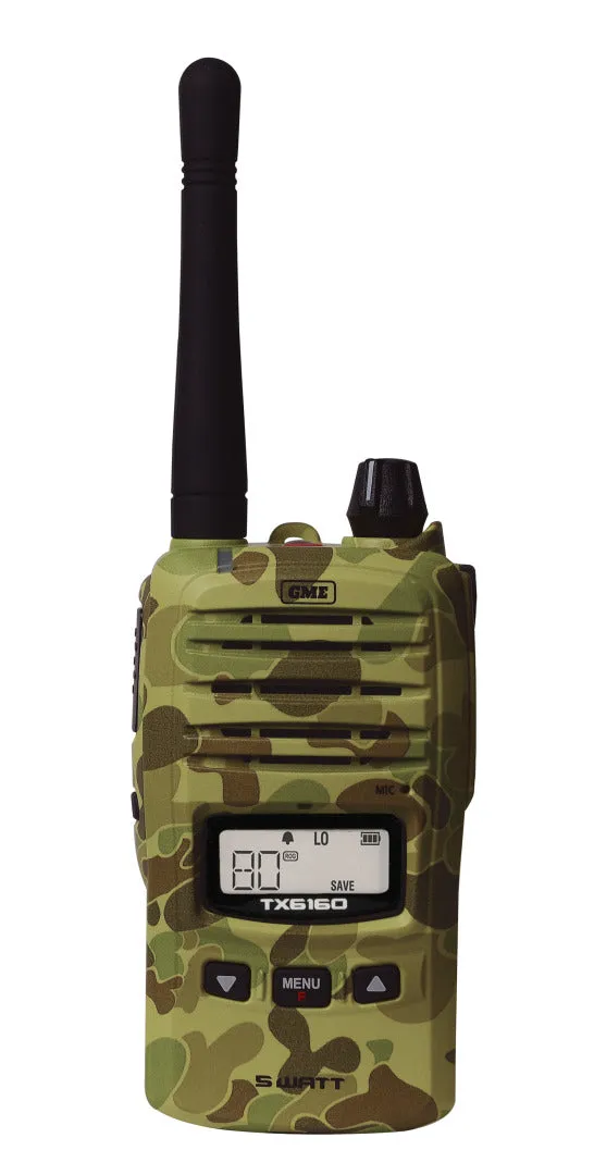 GME TX6160XCAMO 5 Watt Handheld UHF CB Radio - AUSCAM Camo Theme