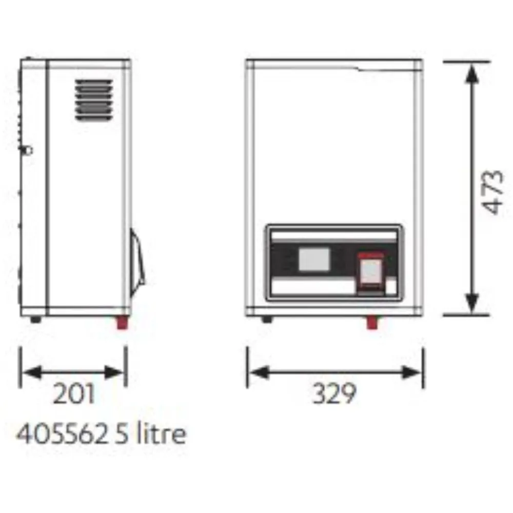 HydroBoil Plus HP003 3 Litre or HP005 5 Litre Instant On-Wall Boiling Water Heater (403562 / 405562)