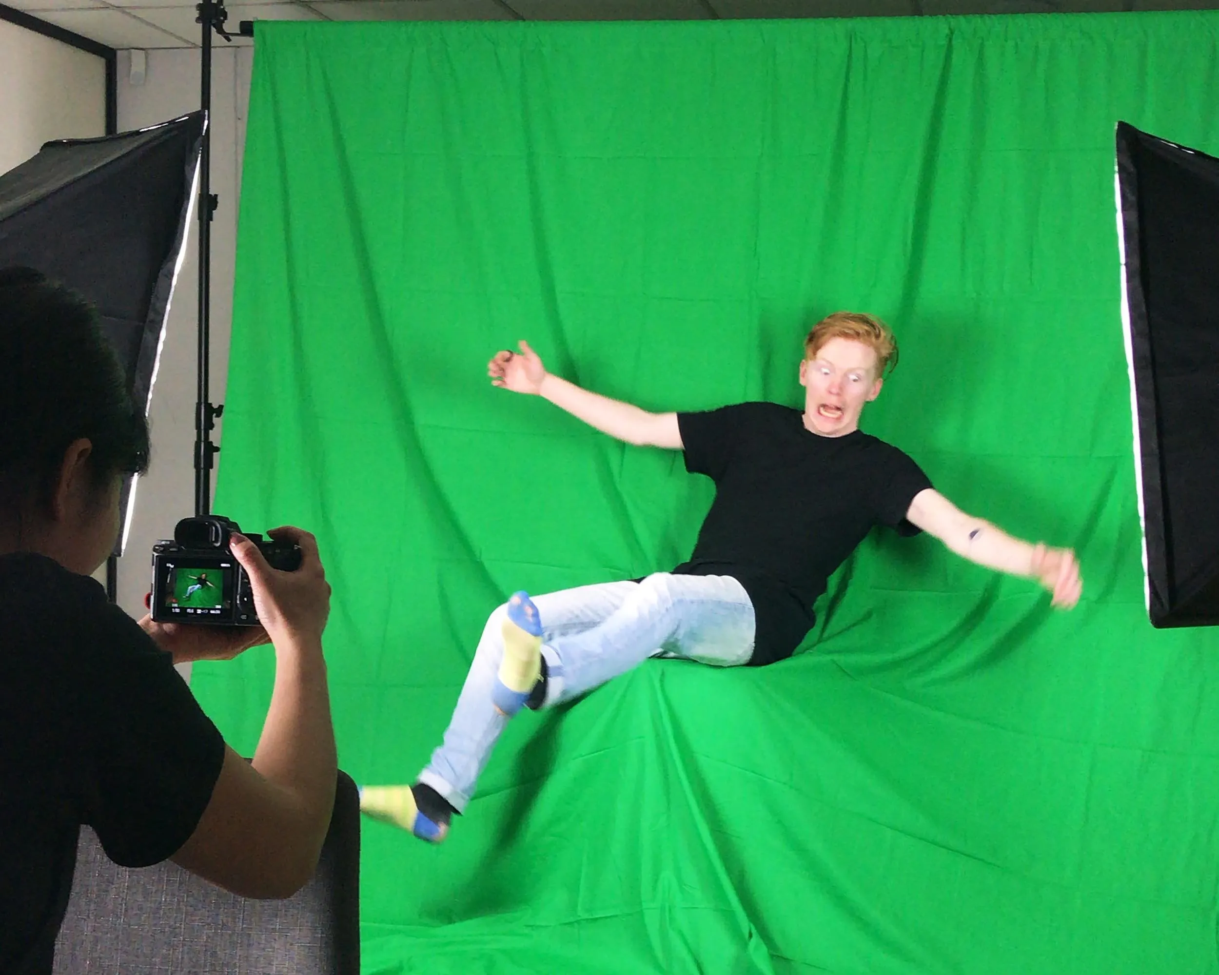 Hypop Chroma Key Green Screen and Backdrop Studio Continuous Lighting Kit