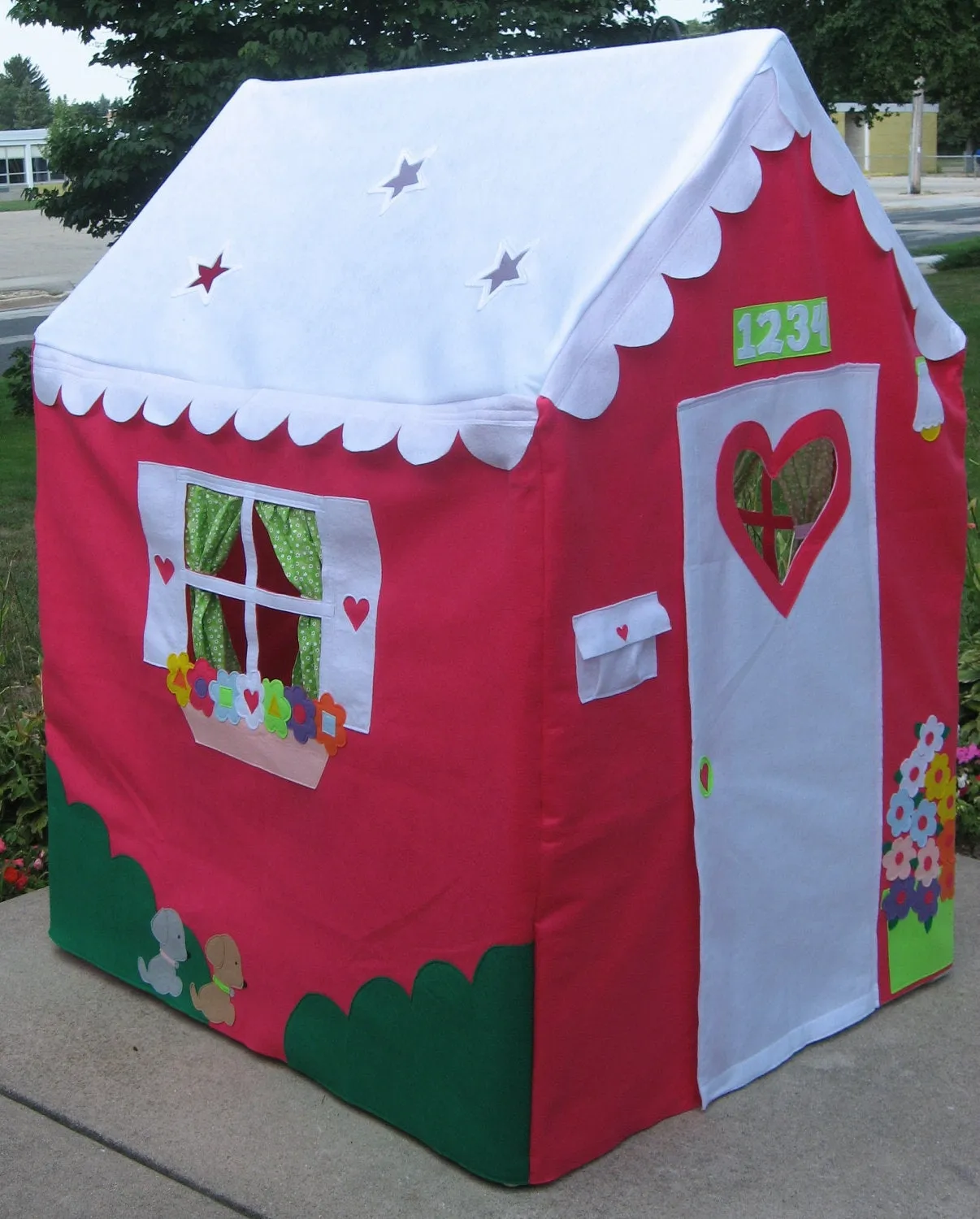 Indoor Fabric Playhouse Peaked Roof Sewing Pattern