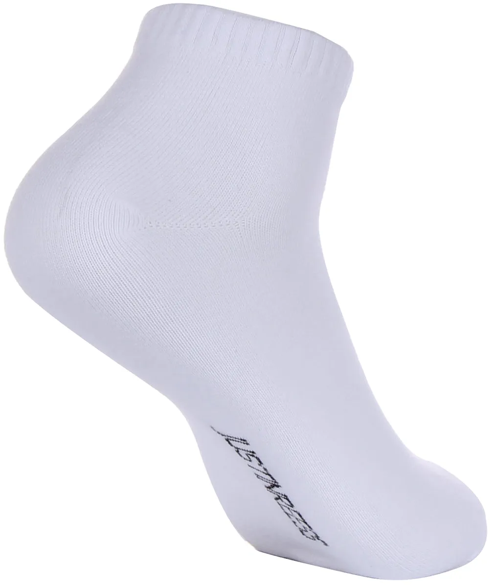 Justinreess England 2 Pair Low Cut Socks In White