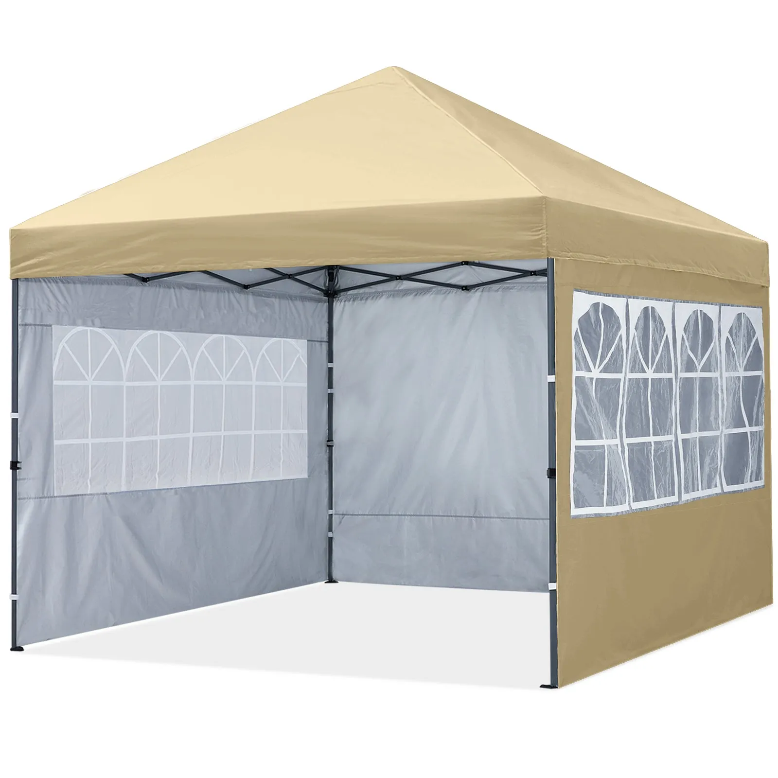 Leisure Sports 10x10/10x20 Pop Up Canopy Tent with Church Window Sidewalls