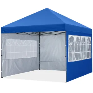 Leisure Sports 10x10/10x20 Pop Up Canopy Tent with Church Window Sidewalls