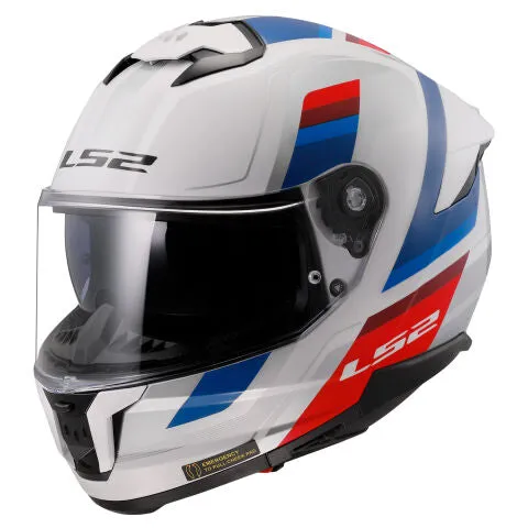 Ls2 Ff808 Stream  Vintage Full Face Helmets  White Blue Red-06