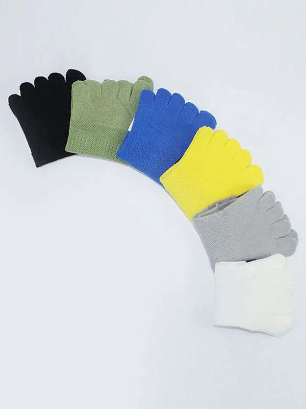 Men's Mesh Breathable Fun Quarter Toe Socks