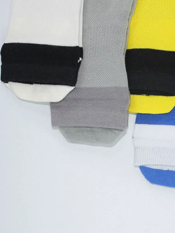 Men's Mesh Breathable Fun Quarter Toe Socks