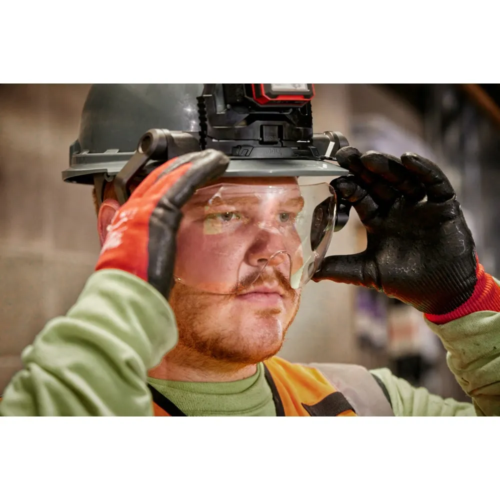 Milwaukee 48-73-1410 BOLT Eye Visor / Face Shield - Clear Dual Coat Lens (Compatible with Milwaukee Safety Helmets & Hard Hats)