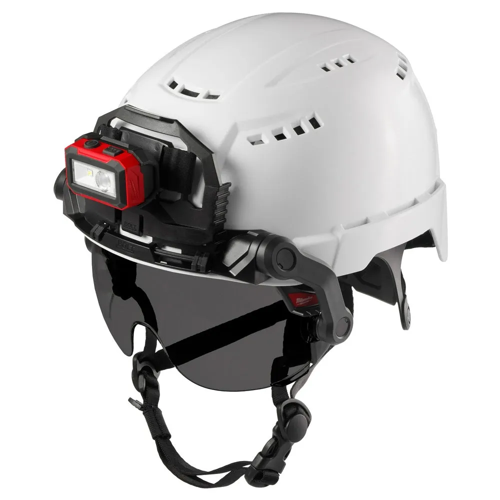 Milwaukee 48-73-1416 BOLT Eye Visor - Tinted Dual Coat Lens with Head Lamp Mount Bracket (Compatible with Milwaukee Safety Helmets)