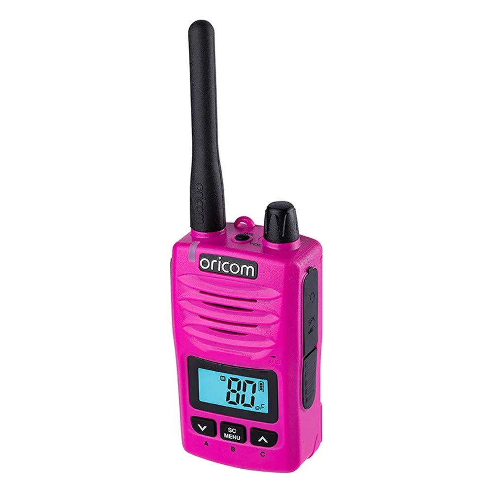 Oricom DTX600PNK 5 Watt IP67 Waterproof Handheld UHF CB Radio - Pink