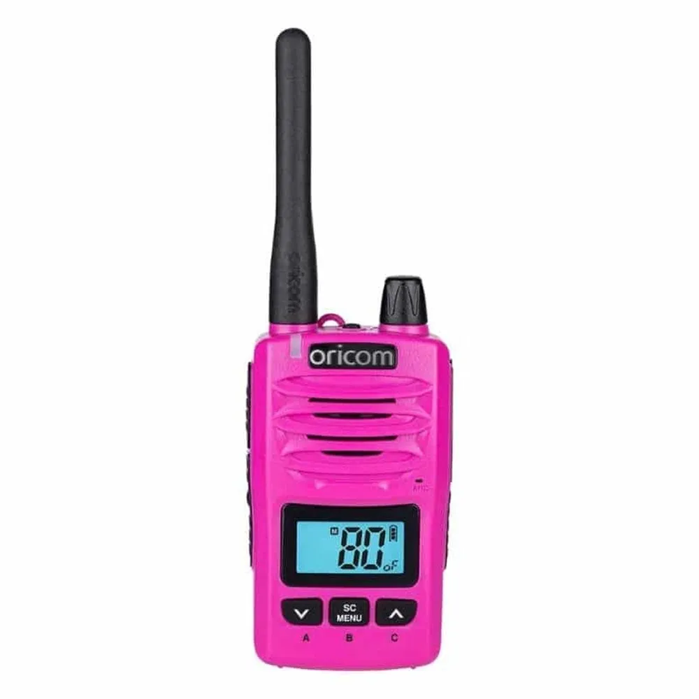 Oricom DTX600PNK 5 Watt IP67 Waterproof Handheld UHF CB Radio - Pink