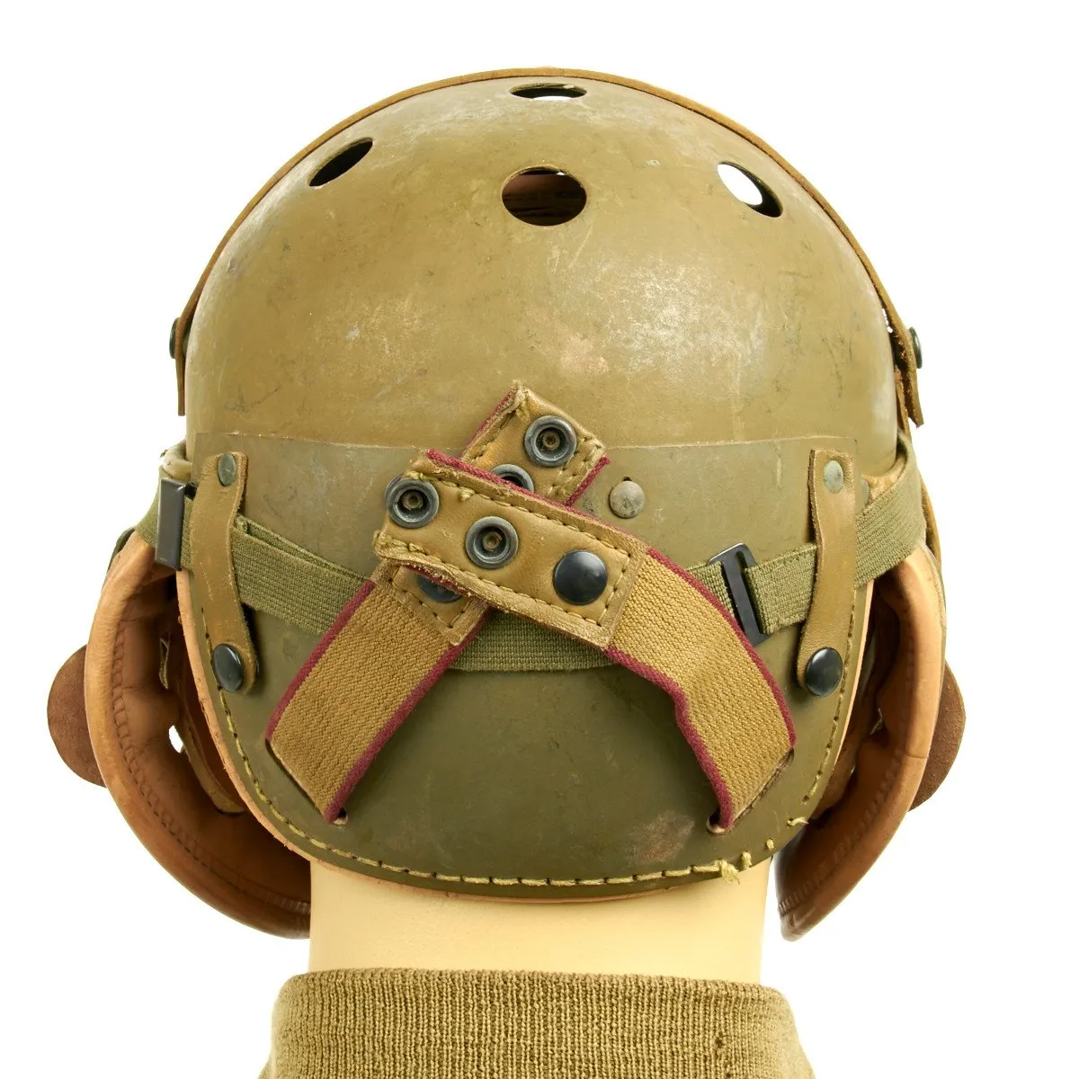 Authentic WWII U.S. 3rd Armored Division Staff Sergeant Tanker Collection- Includes Jacket, M38 Helmet, and Polaroid Goggles