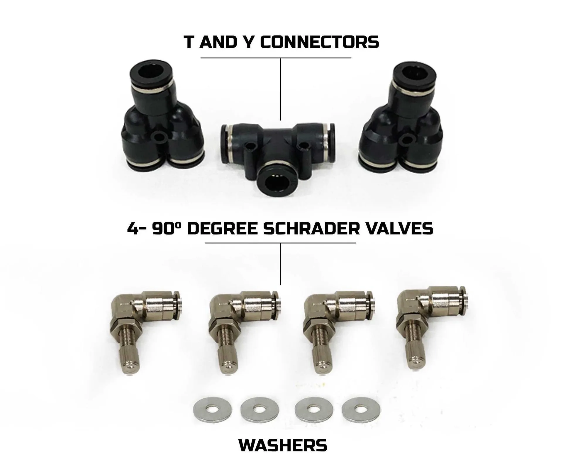 Overland Vehicle Systems 4 Tire Inflation System - Jeep Wrangler JL & JLU Engine Bay Passenger Side