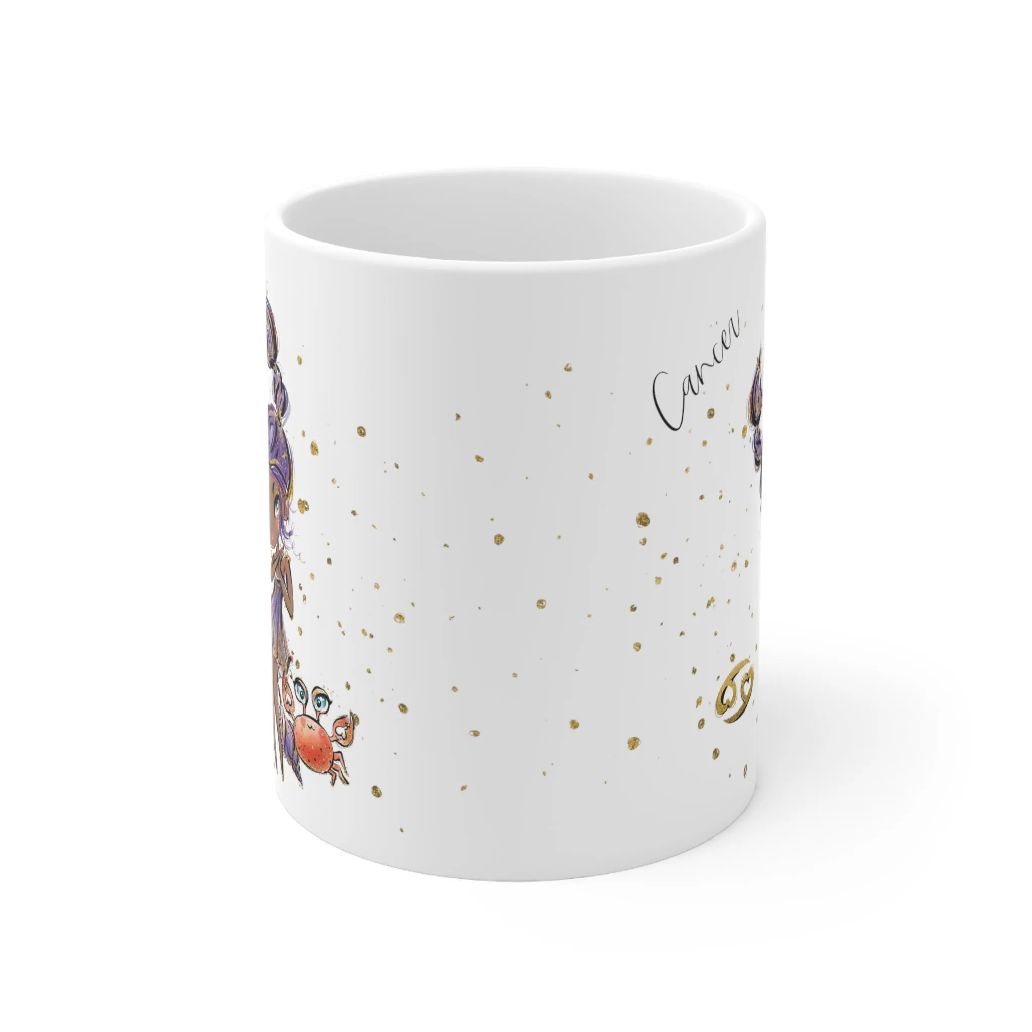 Personalised/Non Personalised Zodiac Sign, Cancer, Ceramic Mug 11oz