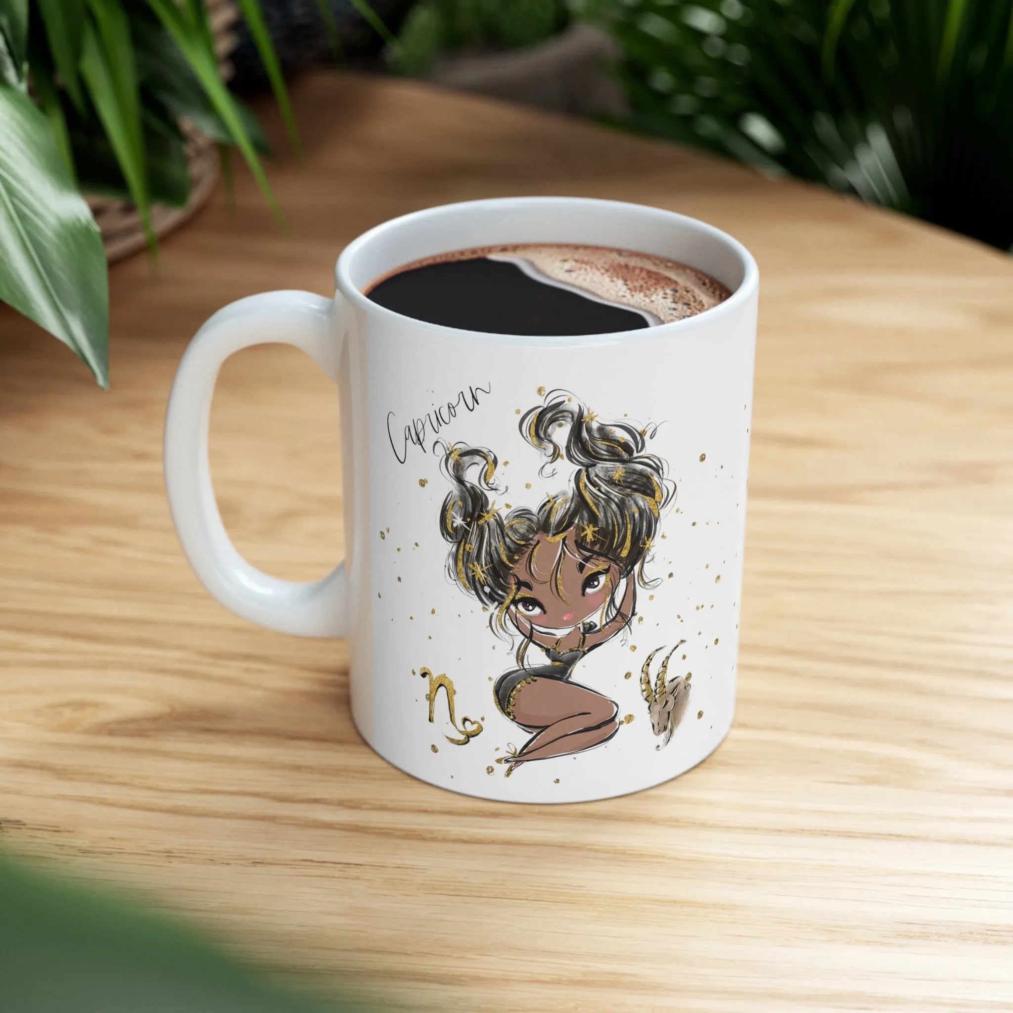 Personalised/Non Personalised Zodiac Sign, Capricorn, Ceramic Mug 11oz