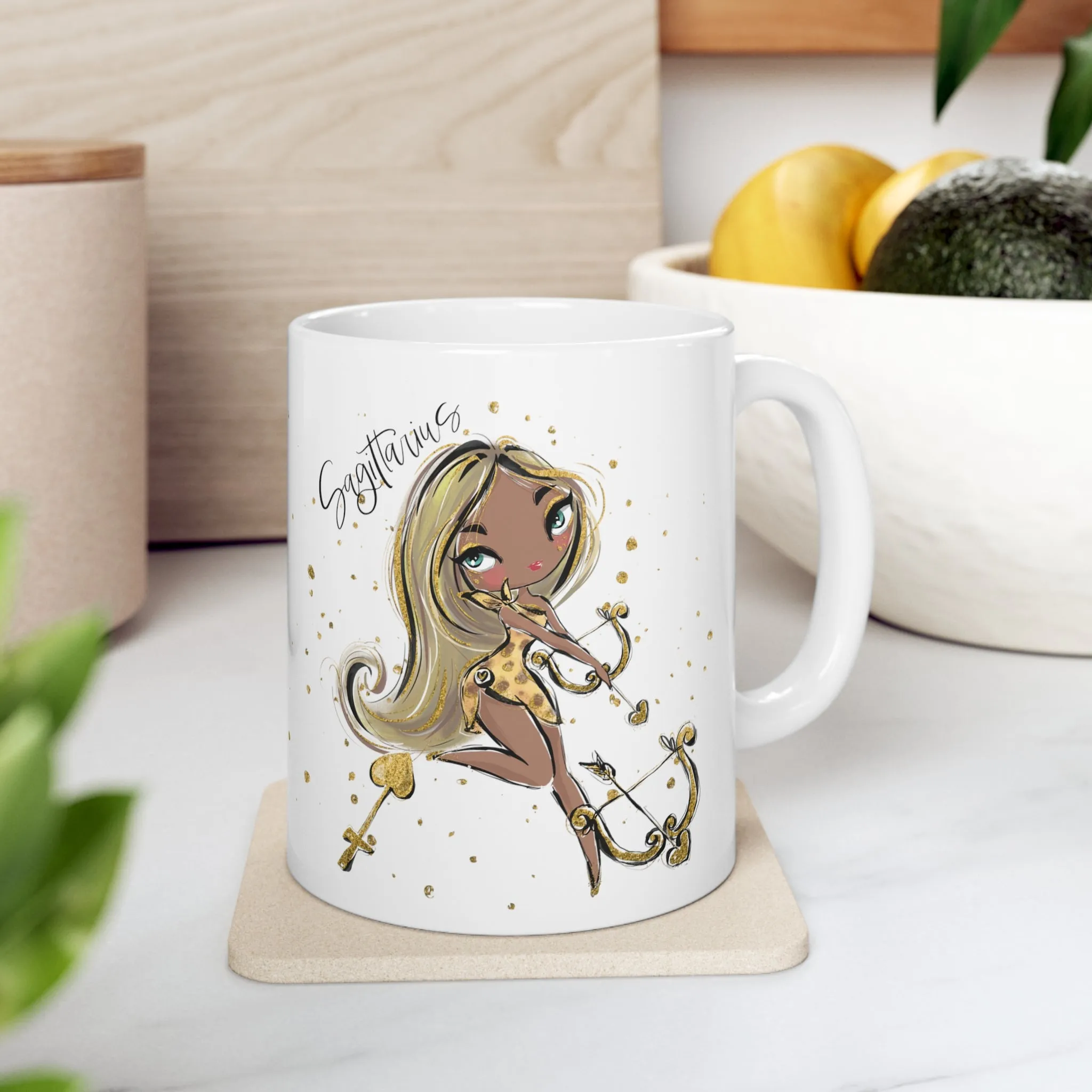 Personalised/Non Personalised Zodiac Sign, Sagittarius, Ceramic Mug 11oz