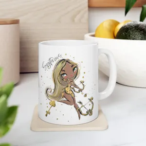 Personalised/Non Personalised Zodiac Sign, Sagittarius, Ceramic Mug 11oz